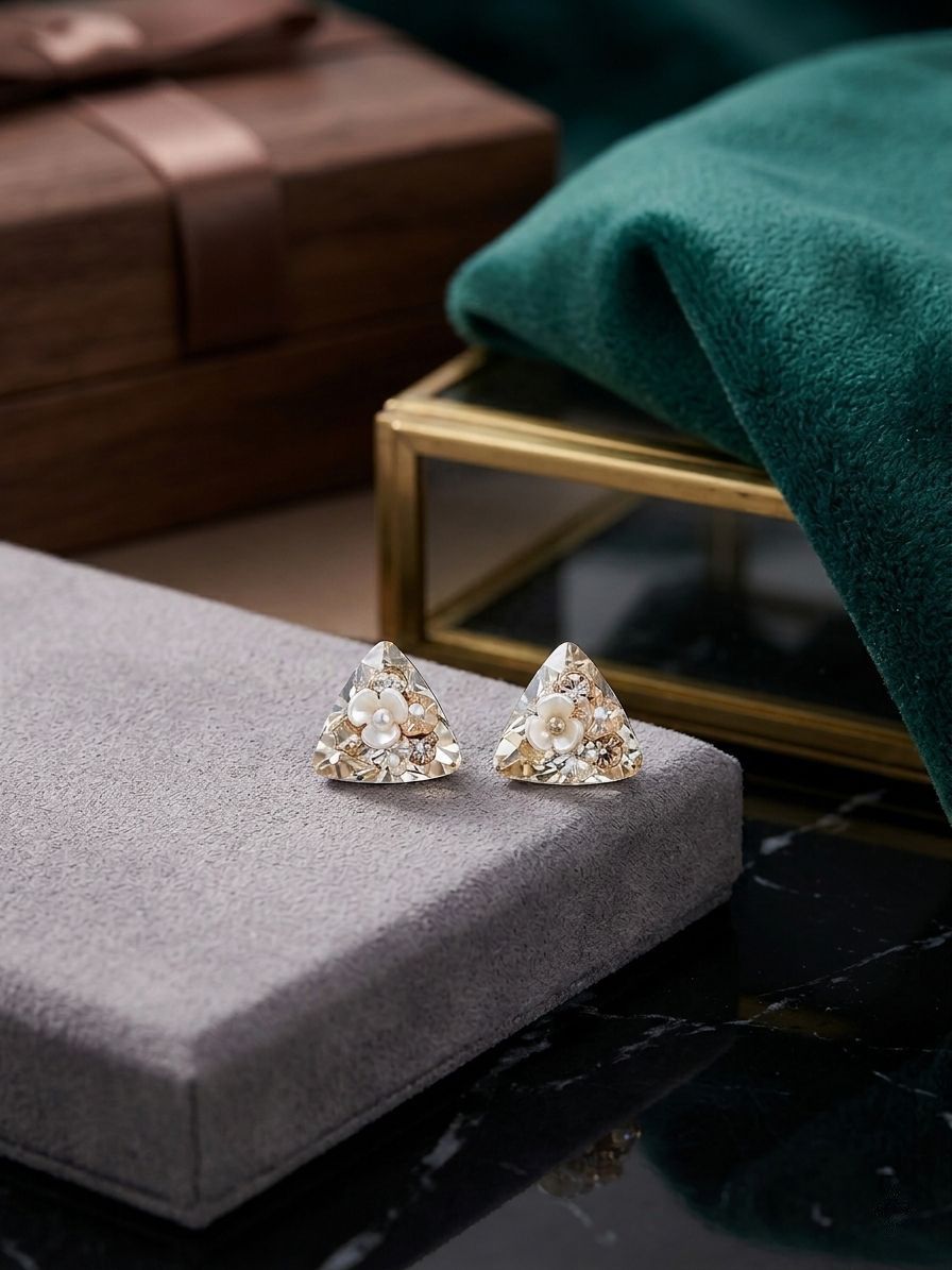 Symphony Gold Grooved Earring